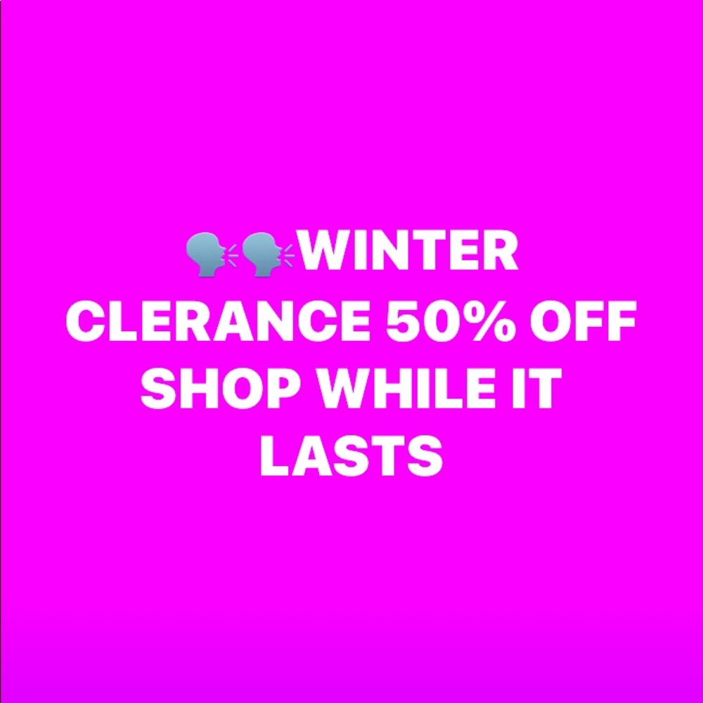 All winter items buy 1 get 1 half off